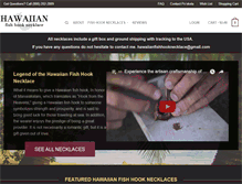 Tablet Screenshot of hawaiianfishhooknecklace.com